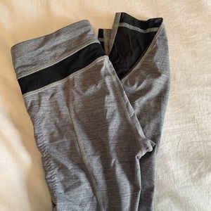 Lululemon Grey Leggings With Mesh